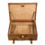 Inside of the tobacco colored medium suitcase. Includes straps inside to securely hold anything in place. Made by Saddleback