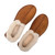 Tobacco colored leather sheepskin mocassins from a top down view showing the overall shape and creasing on the top. Made by Saddleback