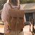 12" Tumbled Leather Drawstring Backpack