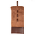 This is an open view of the chestnut leather cord organizer